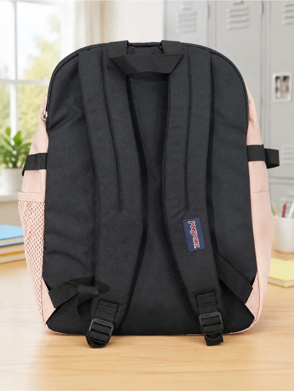 JanSport XL Dusty Pink Backpack 15” Laptop Sleeve NWT